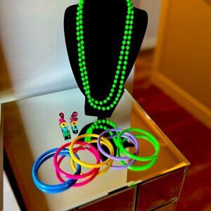 Vibrant Neon Costume Jewelry Set